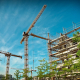 Baustelle mit Kränen